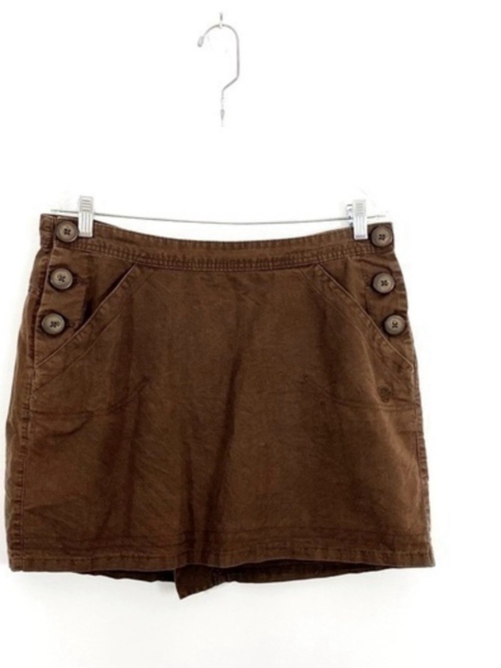Mountain Hardwear 8 Organic Cotton Brown Skirt Hiking Casual Buttons